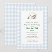 Golf Birthday Party Kaart (Voorkant / Achterkant)