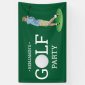 Golf Birthday Party Spandoek (Verticaal)