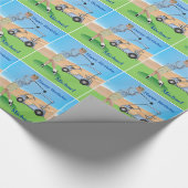 Golf Birthday Personalized Gift Cadeaupapier (Hoek)