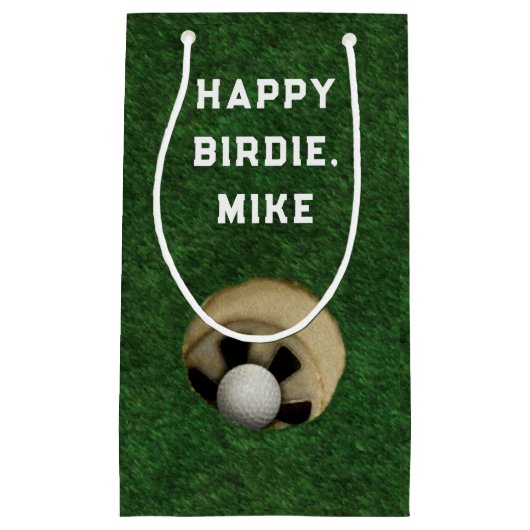 Golf Birthday Small Gift Bag Klein Cadeauzakje (Voorkant)