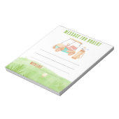 Golf Birthday Time capsule message Notitieblok (Gedraaid)