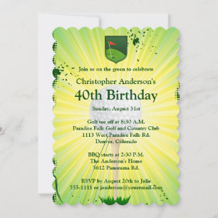 Golf Birthday-uitnodiging. Kaart