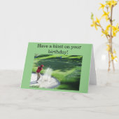 Golf Birthday Wenskaart Kaart (Gele Bloem)