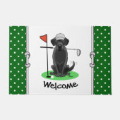 Golf Black Labrador Retriever Dog - Cute Deurmat (Voorkant)