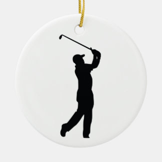Golf Black Silhouette Shadow Keramisch Ornament