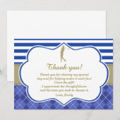 Golf Blue Gold Hartelijk dank! Bedankkaart (Voorkant / Achterkant)