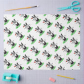 Golf Boston Terrier (zwarte hond) Cute Dog Tissuepapier (Craft)