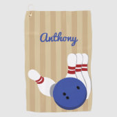 Golf Boule de Bowling et Pins Serviette personnalisée (Devant)