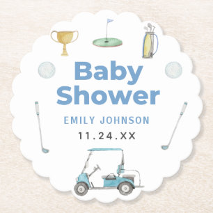 Golf Boy Baby shower Kartonnen Onderzetters