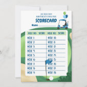 Golf Boy Birthday Par-Tee Carte de score 18 Trous (Devant)