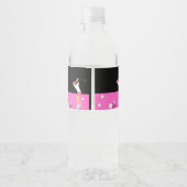 Golf Brave Sterke Borst Cancer Awareness Pink Waterfles Etiket (Achterkant)