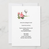 Golf Bridal Douche invitation pour golfeur (Dos)