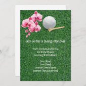 Golf Bridal Douche uitnodiging voor golfer (Voorkant / Achterkant)