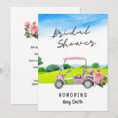 Golf Bridal Douche uitnodiging voor golfer (Voorkant / Achterkant)