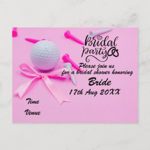 Golf Bridal Shower Invitation balle de golf sur ro