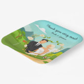 Golf Bride en Groom in de golfbaan Wedding Papieren Bordje (Gebogen)