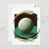 Golf Briefkaart (Voorkant / Achterkant)