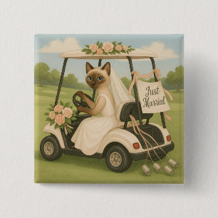 Golf Bruid na Feest Vierkante Button 5,1 Cm