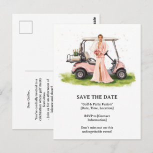 Golf Bruidsmeisje vrouwelijke golfer is golfen Briefkaart