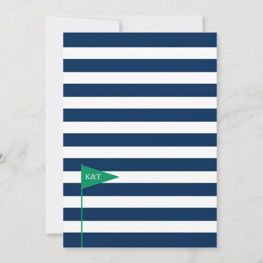 Golf bruiloft koppels douche uitnodiging (Achterkant)