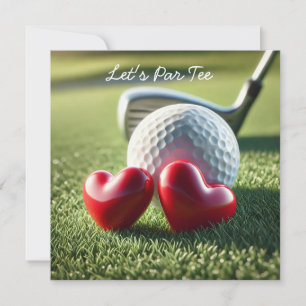 Golf BRUILOFT met golfbal op putting green Kaart