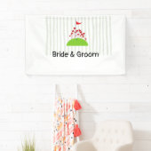 Golf bruiloft met veel liefde op golflengte spandoek (Insitu)