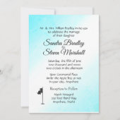 Golf Bruiloft Thema Aqua Uitnodigingen (Voorkant)