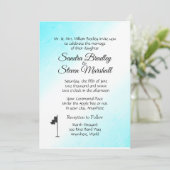 Golf Bruiloft Thema Aqua Uitnodigingen (Staand voorkant)