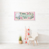 Golf bruiloftsfeest met golfbal voor bruid golfer spandoek (Insitu)