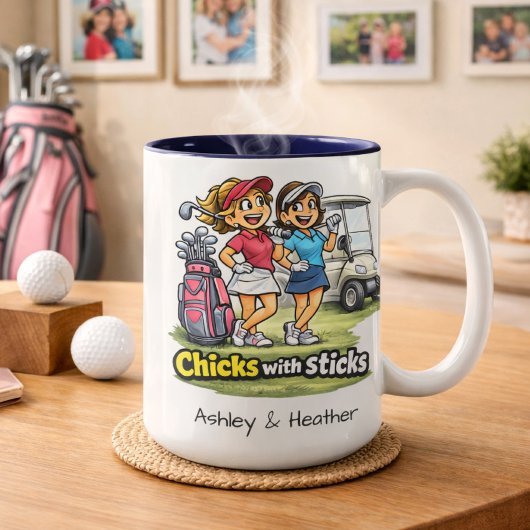 Golf Buddies Besties BFF Fun Personalized Mug