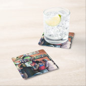 Golf Bufe, Boedapest Vierkante Kartonnen Onderzetter (Insitu)