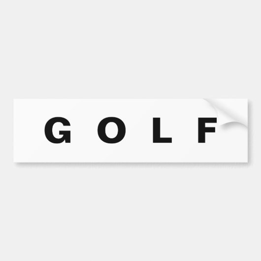 GOLF bumper sticker (Voorkant)