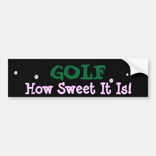GOLF-BUMPERSTICKER BUMPERSTICKER (Voorkant)