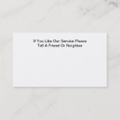 Golf Business Classic Carte de visite (Dos)