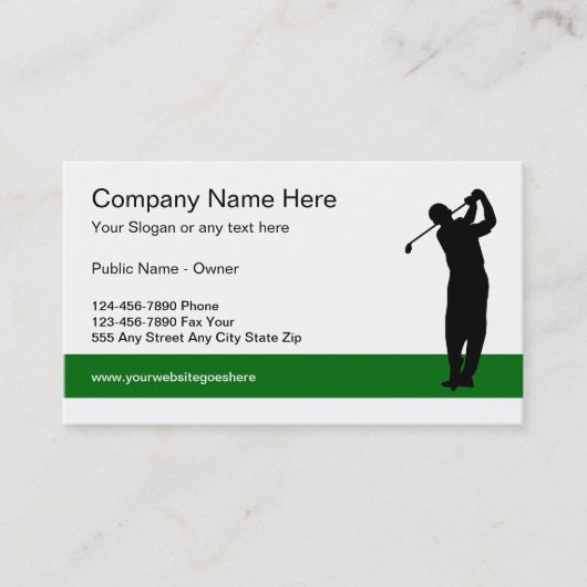 Golf Business Classic Carte de visite (Devant)