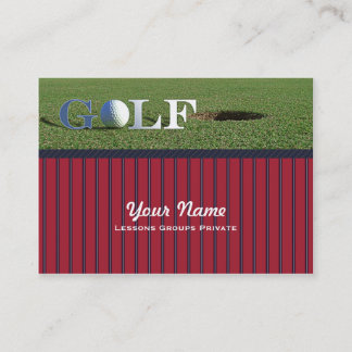 Golf - Business-, Schedule Card Visitekaartje
