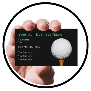 Golf Business Simple Golf Ball Theme Visitekaartje