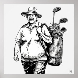 Golf Caddie - Golf Art Print