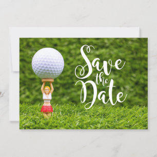 Golf caddy Save the Date Kaart