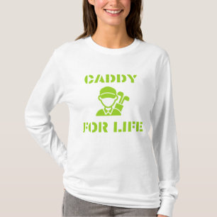Golf Caddy voor het Leven Quote Lime Groen T-shirt