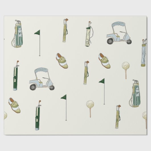 Golf Cadeaupapier (Zoom)