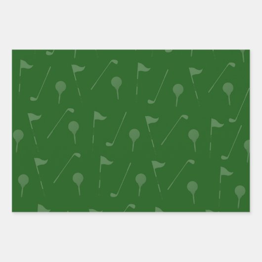 Golf Cadeaupapier - Golfer Inpakpapier (Voorkant 2)