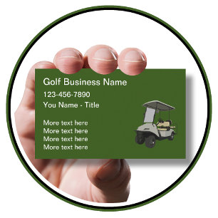 Golf Car Theme Editable Visitekaartjes