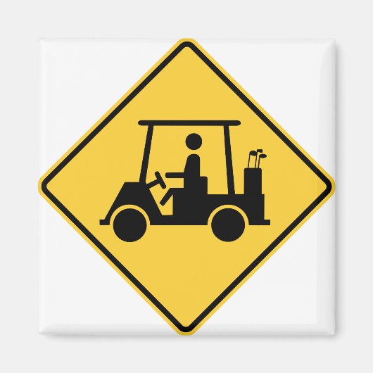Golf Cart Attentie Magneet (Voorkant)