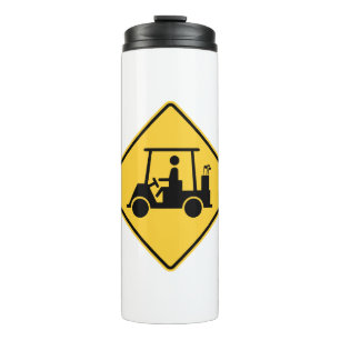 Golf Cart Attentie Thermosbeker