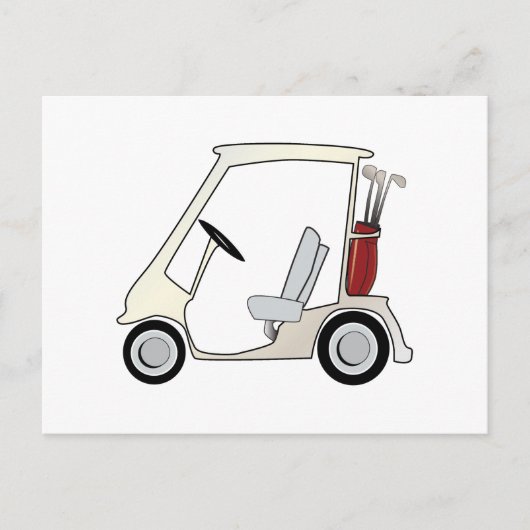 golf_cart briefkaart (Voorkant)