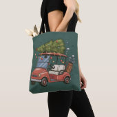 Golf Cart Christmas Tree Golf Lover Gift Draagtas (Dichtbij)