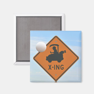 Golf Cart Crossing Magnet Magneet