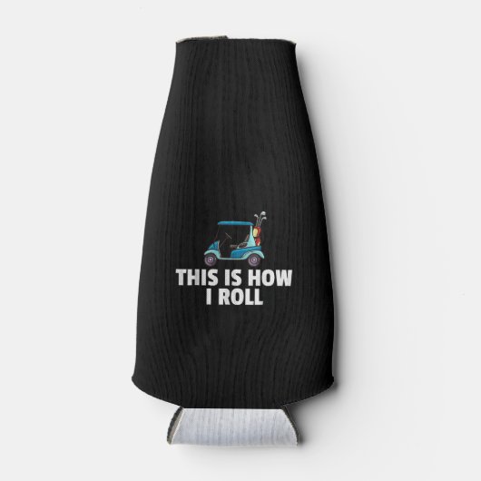 Golf Cart Gift Golfing Golfer Funny Mannen Flesjeskoeler (Voorkant)