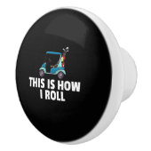 Golf Cart Gift Golfing Golfer Funny Mannen Keramische Knop (Rechts)